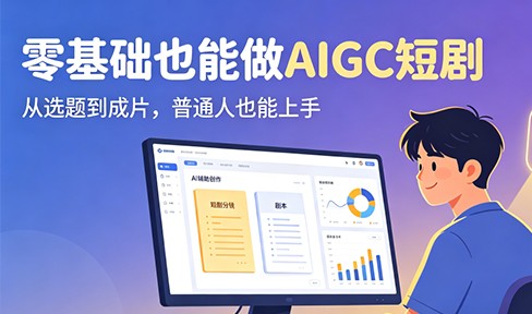 零基础也能做！AIGC短剧全流程实训，轻...